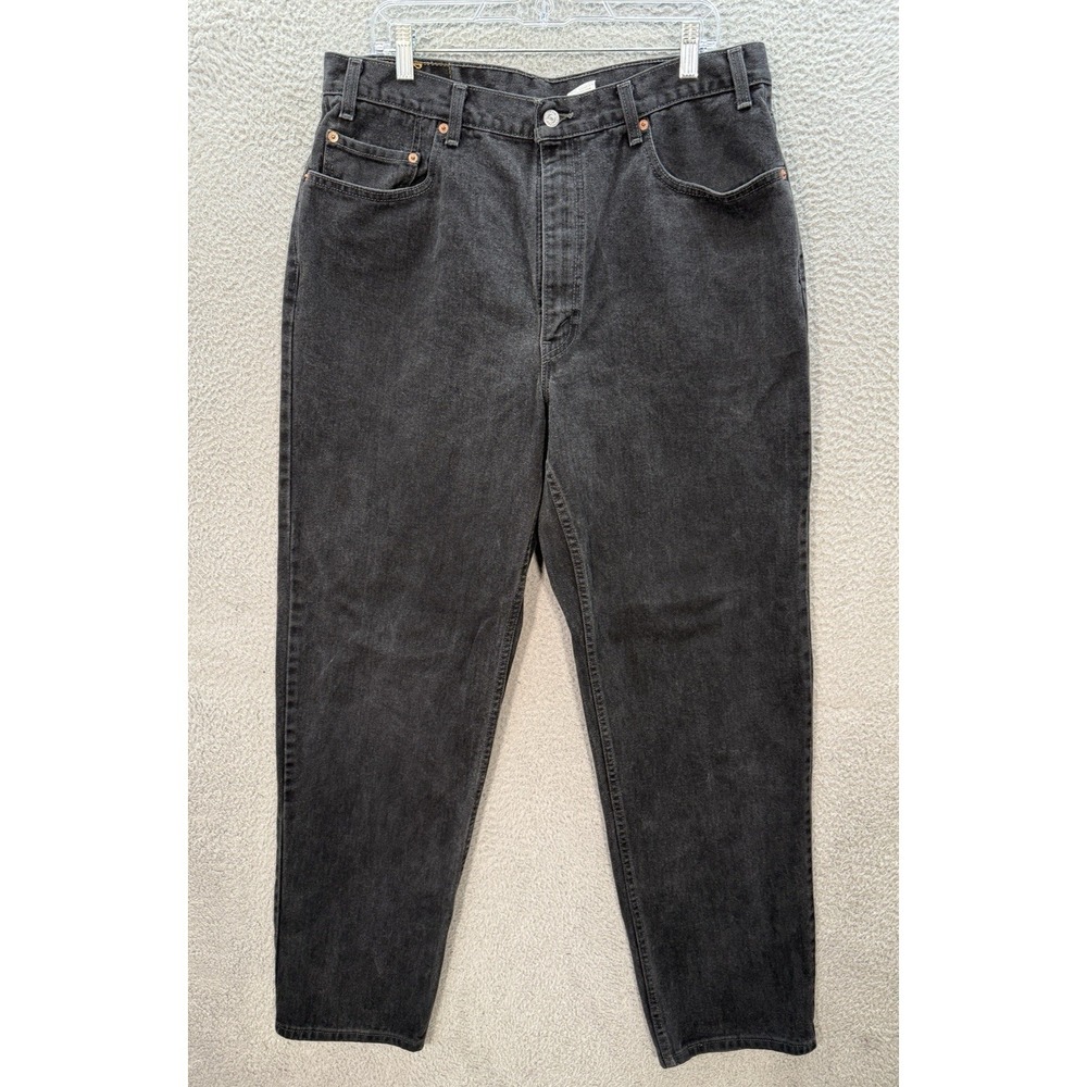 Vintage Levis 550 Jeans Mens 40x34 Black Relaxed Workwear Grunge‎ Skater 90s Y2K